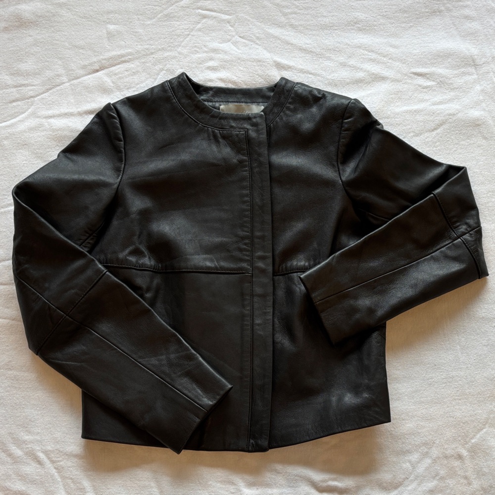 H&M Cropped REAL Leather Jacket